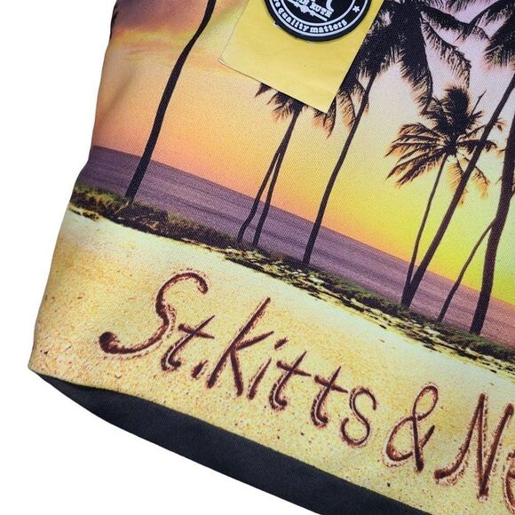 🐞7/$25 Robin Ruth Women Handbags, St. Kitts & Nevis Weekender Canvas Tote Bag - Picture 5 of 12